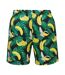 Short De Bain Motif/style Banane Homme Noir Jaune Wombat-2