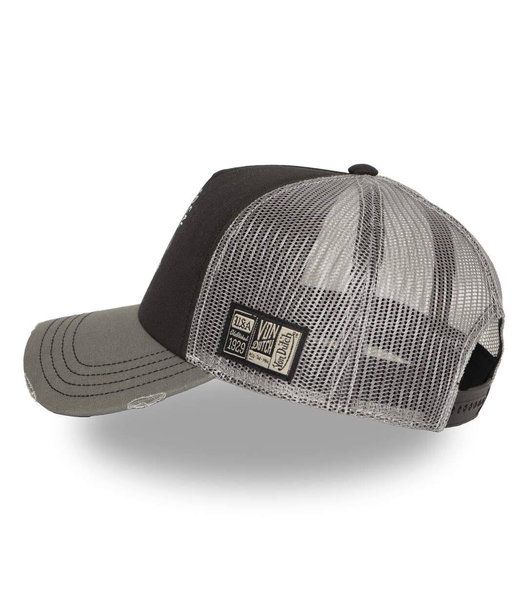 Casquette trucker avec filet souple effet bamboo avec print Crew Vondutch-5