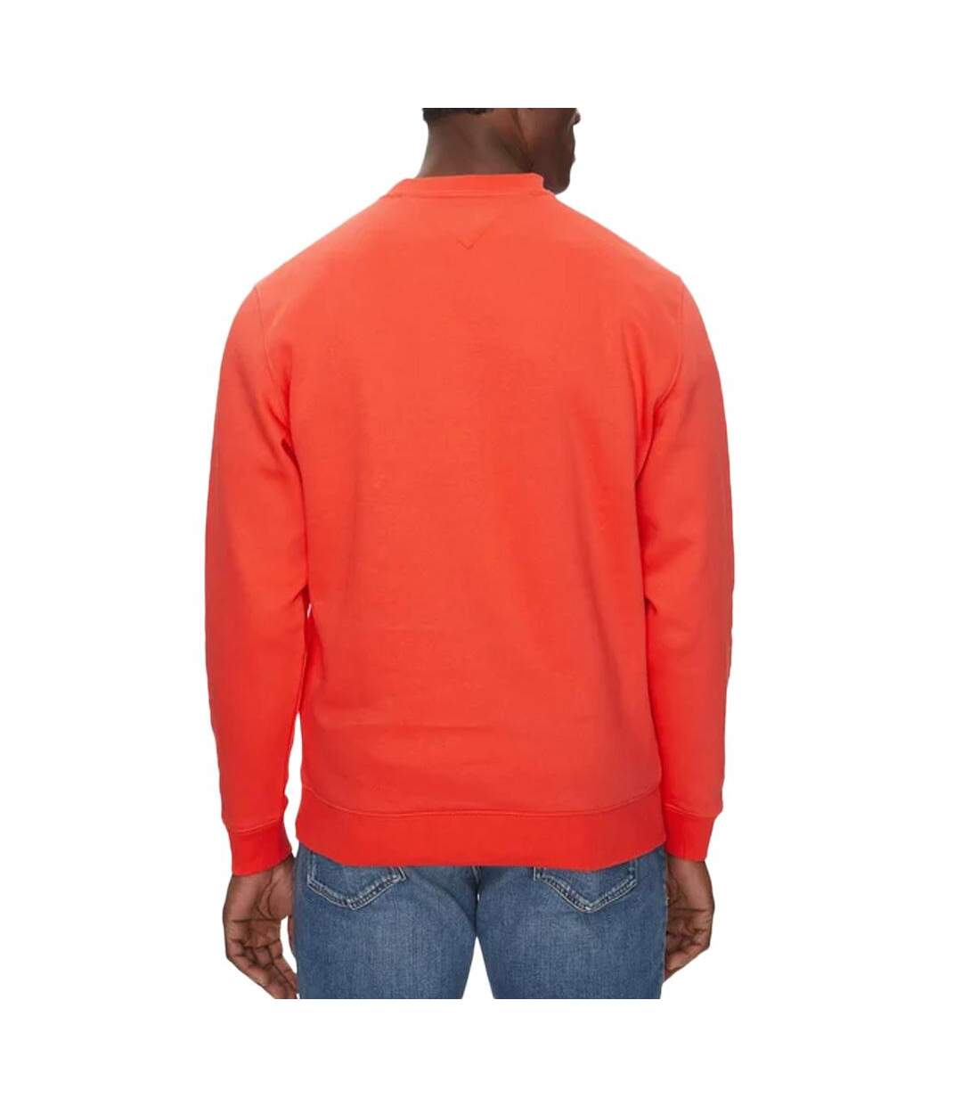 Sweat orange homme tommy hilfiger reg flag crew-2
