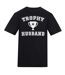 Mens Trophy Husband T-shirt Black AWD-1
