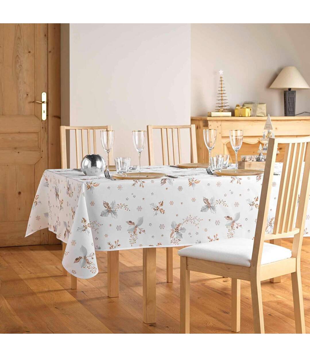 Nappe Imprimé Guido 150x240cm Blanc-5