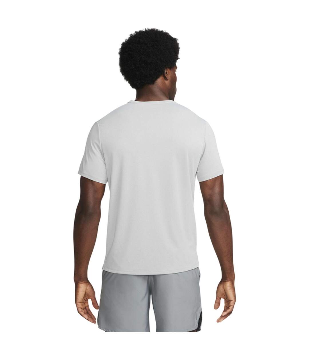Mens Miler Swoosh Reflective Detail T-shirt Grey Fog Nike-2