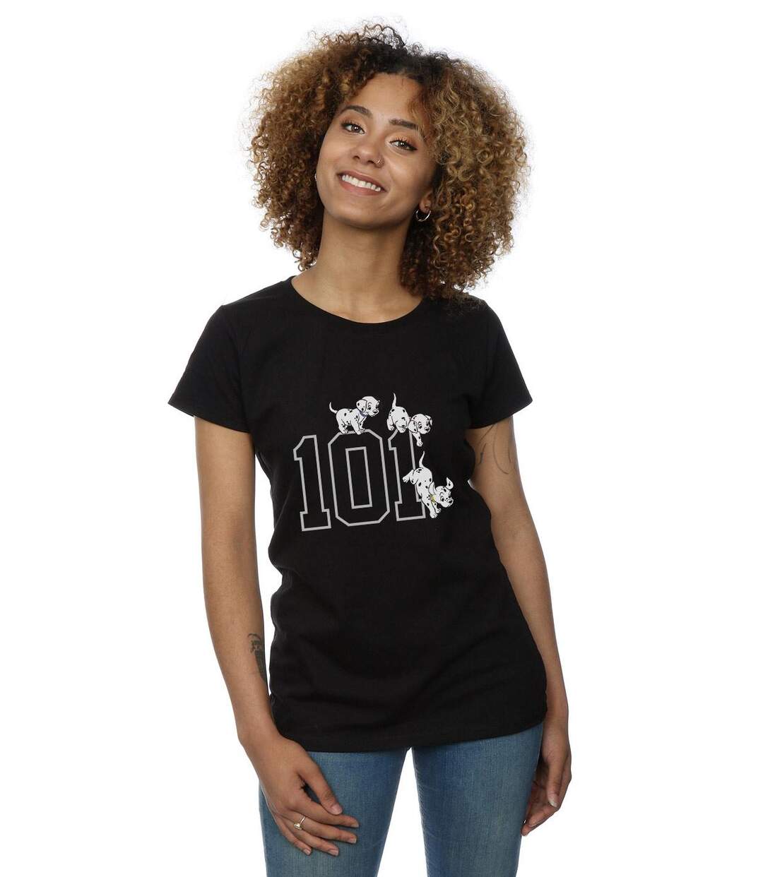 Disney - T-shirt DALMATIANS DOGGIES - Femme (Noir) - UTBI14681-2