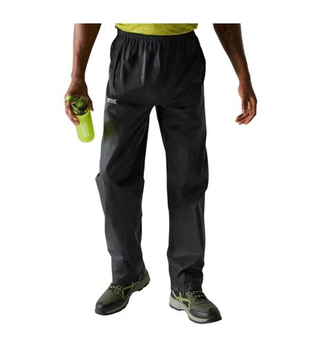 Pantalon Imperméable Uni À Taille Élastiquée Homme Bleu Marine Regatta
