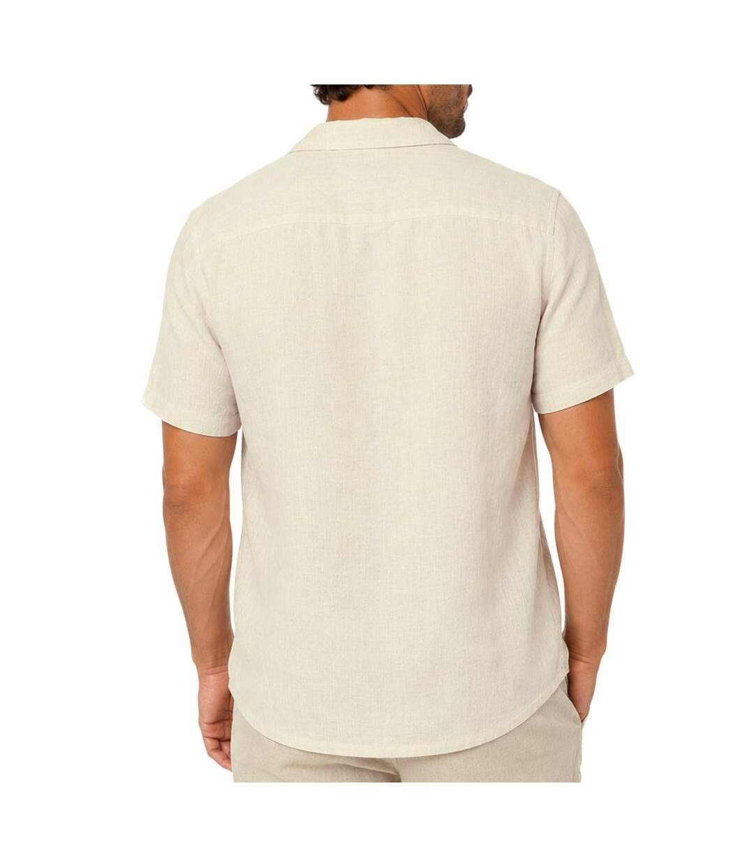 Chemise beige homme paname brothers lin ficelle-2