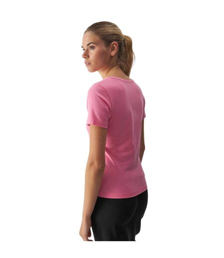 T-shirt Motif/style Logo F1649 Femme Rose 4F