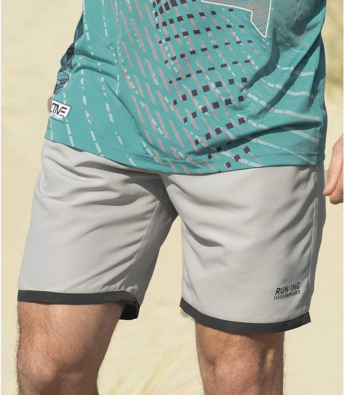 Sada 2 šortek Running Line z mikrovlákna Atlas For Men