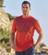 Pack of 2 Men's Print T-Shirts - Navy Red  Atlas For Men