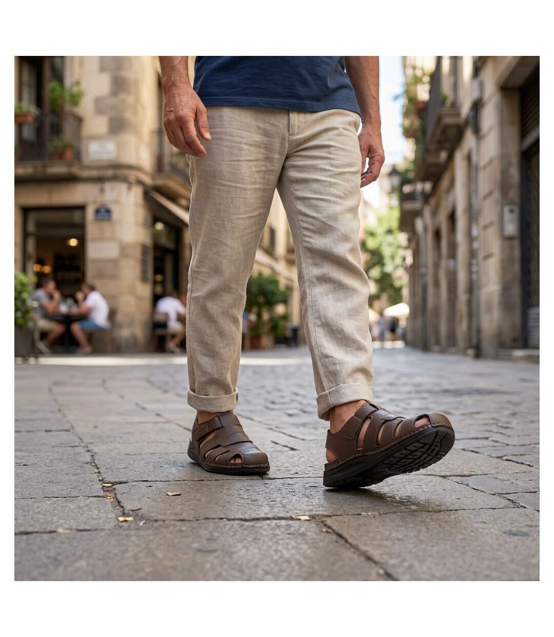 OZABI Sandales fermees homme confort ete aerées-5