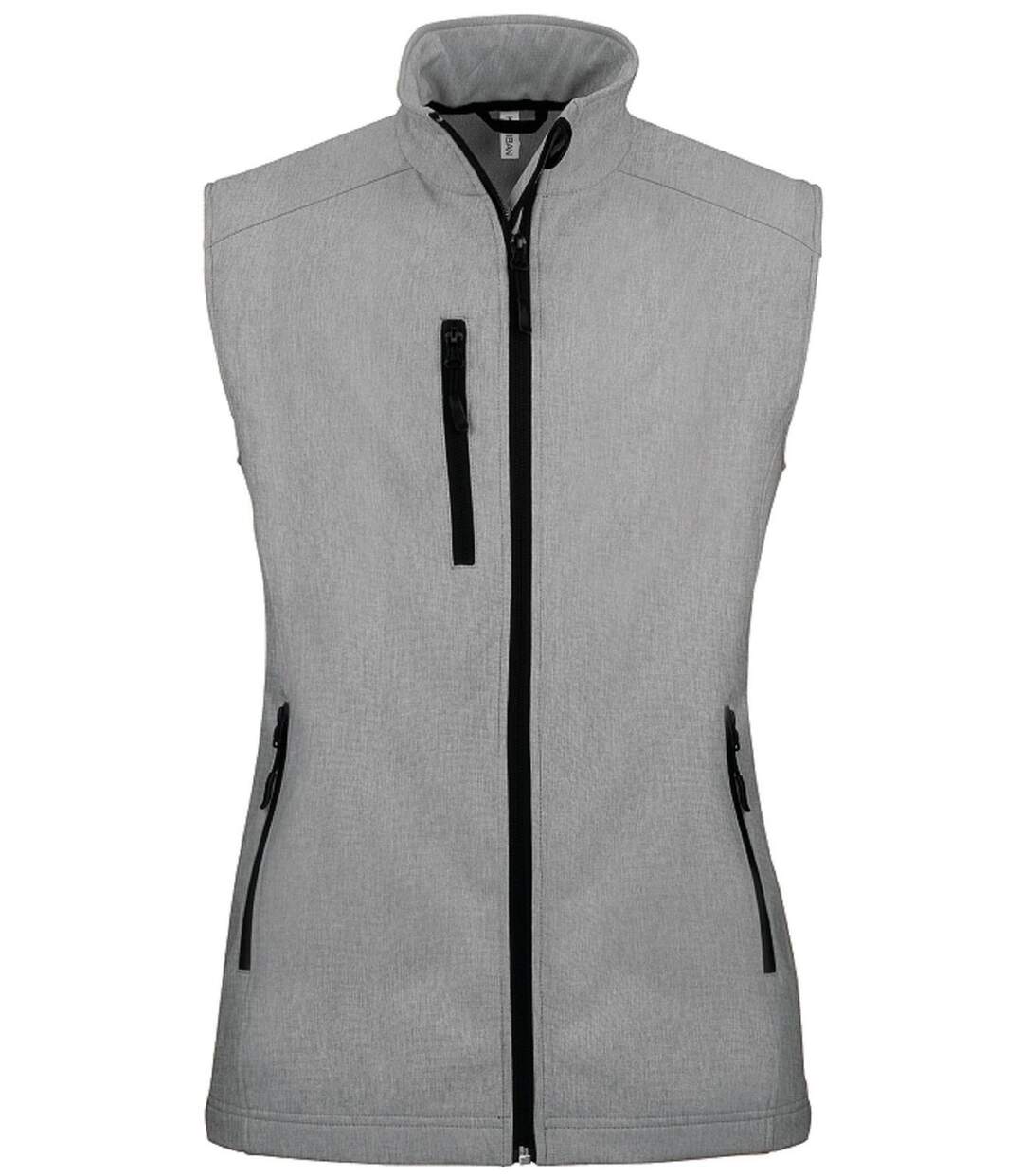 Bodywarmer softshell - gilet sans manches - K404 - gris merle - Femme