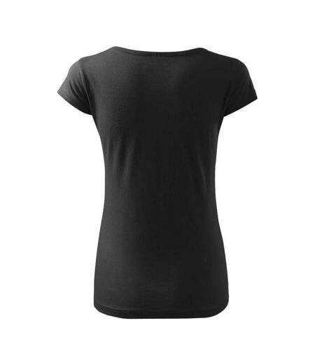 Womens/ladies Pure T-shirt Black Adler