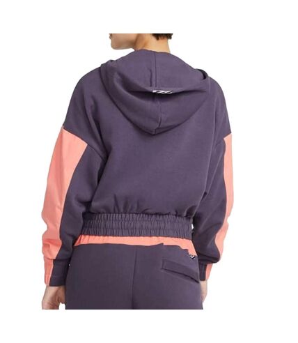 Sweat à capuche Violet/Corail Femme Nike Clash Over - L