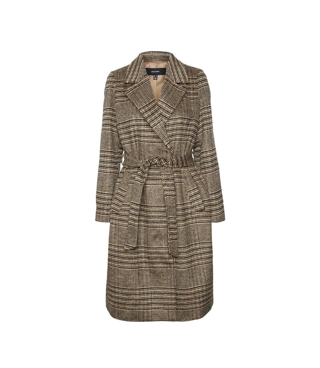 Manteau marron femme vero moda luck-1