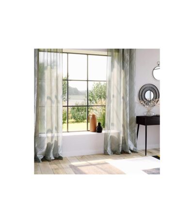 Rideau Voilage Jacquard Enzo 140x260cm Gris