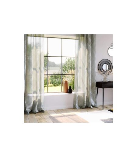 Rideau Voilage Jacquard Enzo 140x260cm Gris