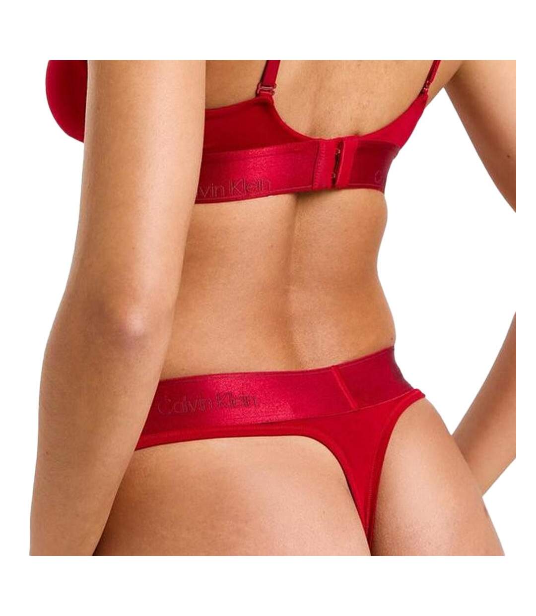 String rouge vif femme calvin klein jeans thong - s-2