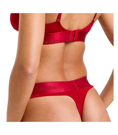 String rouge vif femme calvin klein jeans thong - s