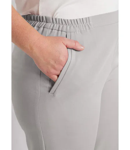 Pantalon droit taille semi-élastiquée