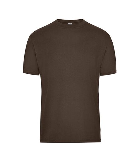T-shirt Bio Workwear Homme Marron James And Nicholson