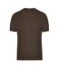 T-shirt Bio Workwear Homme Marron James And Nicholson-1