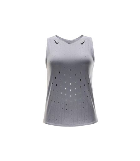 Womens/ladies Aeroswift Dri-fit Sports Top White Black Nike