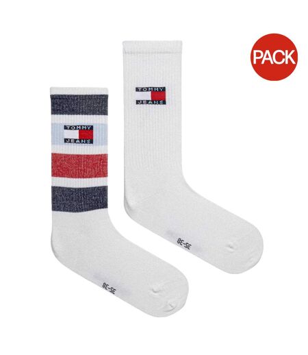 Chaussettes Motif/style Détail Contrasté Homme Blanc Tommy Jeans
