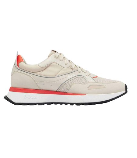 Mens Jonah Running Trainers Beige Boss
