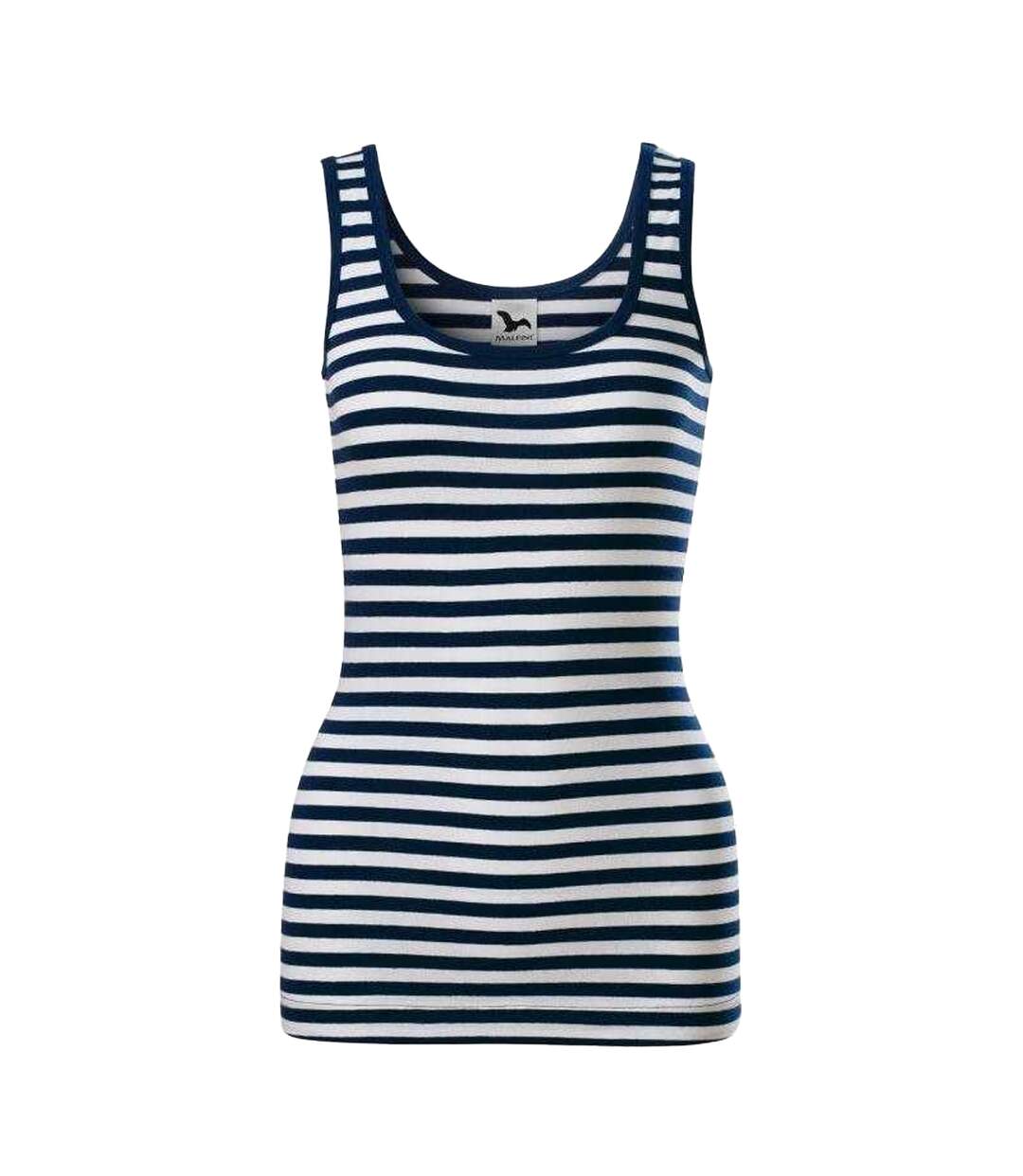 Débardeur Sailor Femme Bleu Marine Blanc Malfini-1