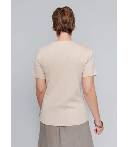 T-shirt manches courtes col motif clouté