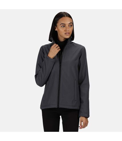 Regatta Standout Womens/Ladies Ablaze Printable Soft Shell Jacket (Seal Gray/Black)