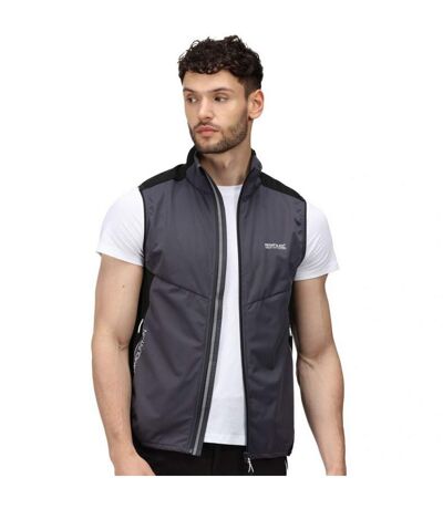 Mens Lankin Iv Softshell Body Warmer Dark Grey Black Regatta