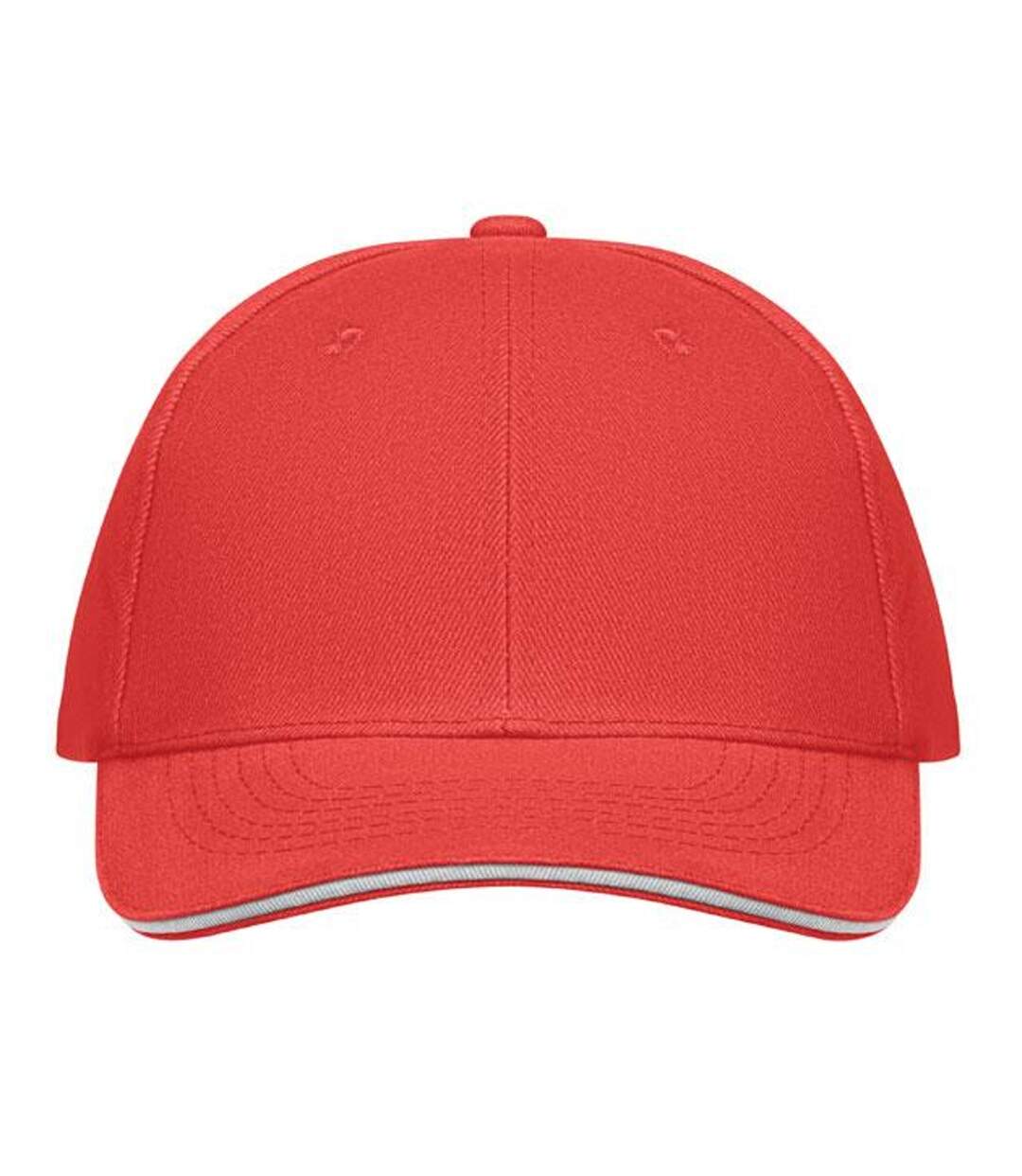 Buffalo 6 Panel Baseball Cap White Red MidOcean-1