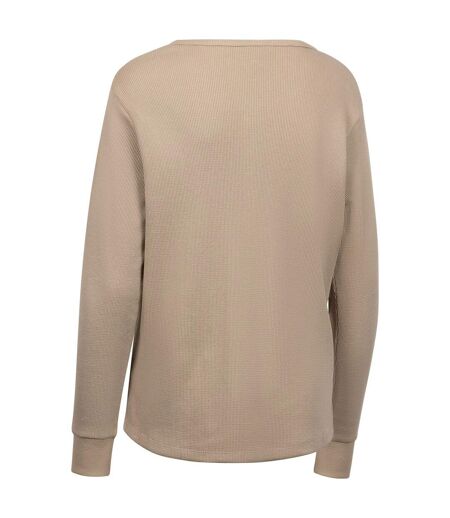 Womens/ladies Morvenna Long-sleeved Top Soft Stone Trespass