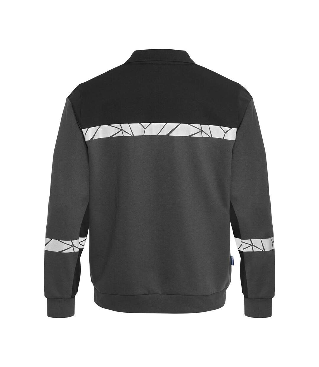 Mens Progression Hi-vis Polo Sweatshirt Grey Black Projob-2