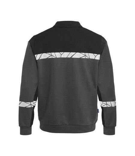 Mens Progression Hi-vis Polo Sweatshirt Grey Black Projob