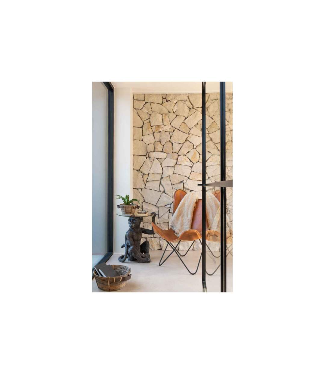 Lot de 3 Coupelles Déco Anse 44cm Marron-5