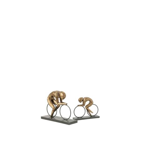 Statuette Déco sur Socle Cycliste 37cm Or