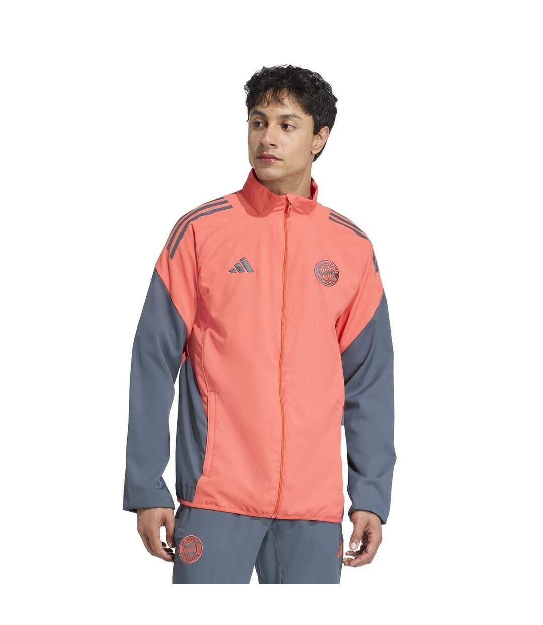 Mens Tiro 25 Competition Fc Bayern Munich Track Jacket Orange Adidas-4