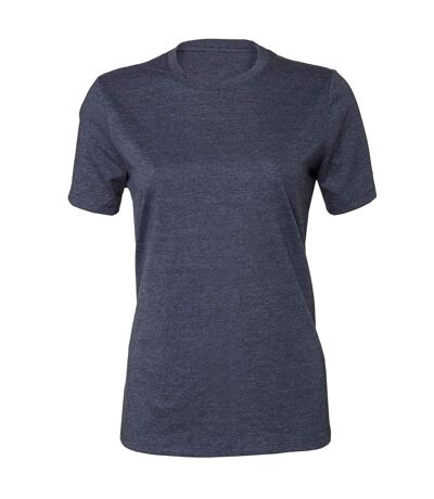 Bella + Canvas Womens/Ladies Heather Relaxed Fit T-Shirt (Navy)