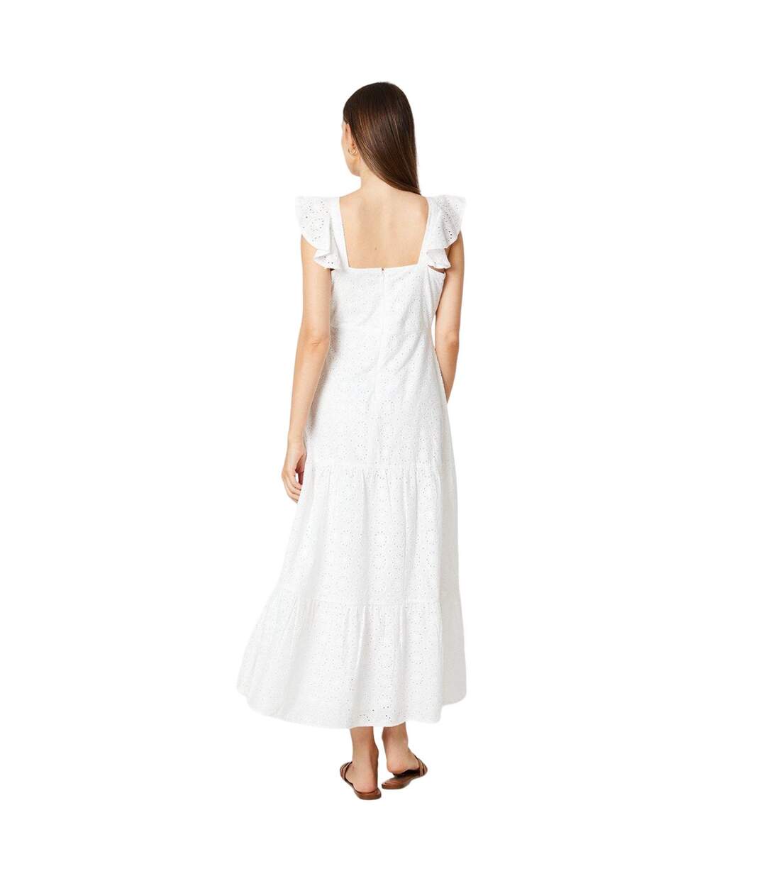 Robe mi-longue femme blanc cassé Dorothy Perkins-2