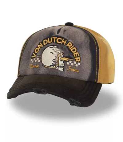 Casquette trucker avec filet adulte effet usé et broderie Xavier Vondutch