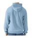 Mens softstyle fleece midweight full zip hoodie stone blue Gildan