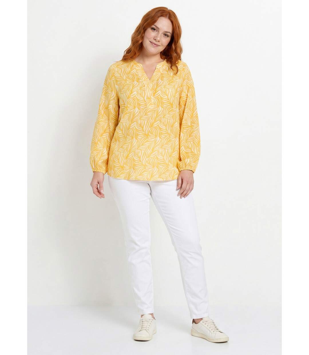 Tunique boutonnée longue manches 3/4-3