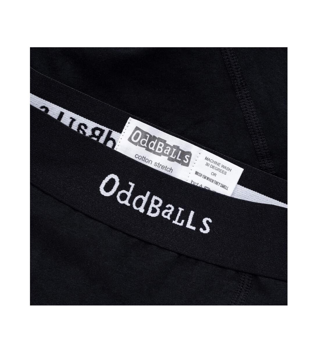 Mens plain boxer shorts classic black OddBalls-3