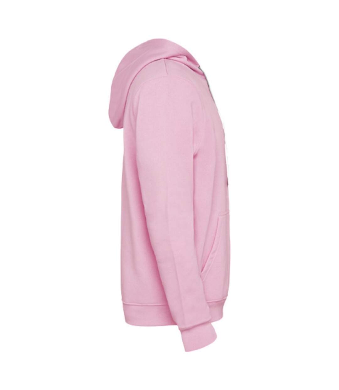 Sweat à capuche urban homme rose clair / gris chiné Roly-4