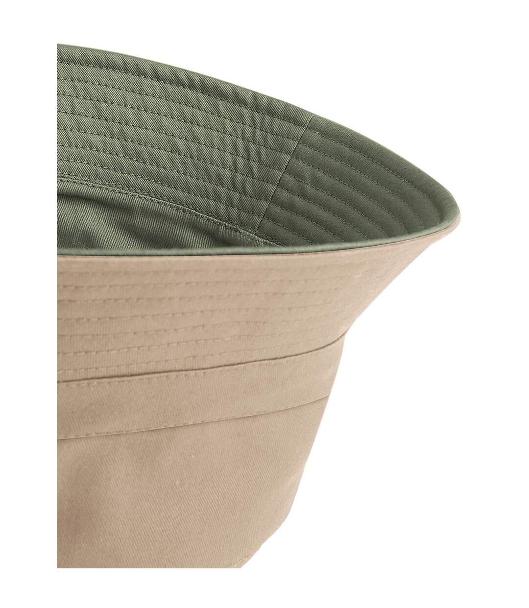 Bob adulte vert sombre / beige gris Beechfield