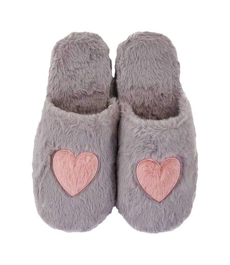 Mules Motif/style Cœur Femme Gris Rose Keanu