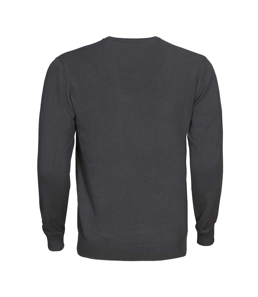 Mens Forehand Knitted V Neck Sweatshirt Steel Grey Printer-2