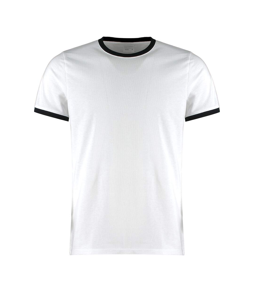 Kustom Kit T-shirt Ringer pour hommes (Blanc / noir) - UTBC4781