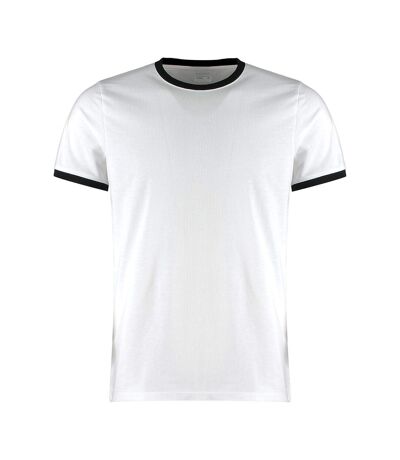 Kustom Kit Mens Ringer T-Shirt (White/Black) - UTBC4781